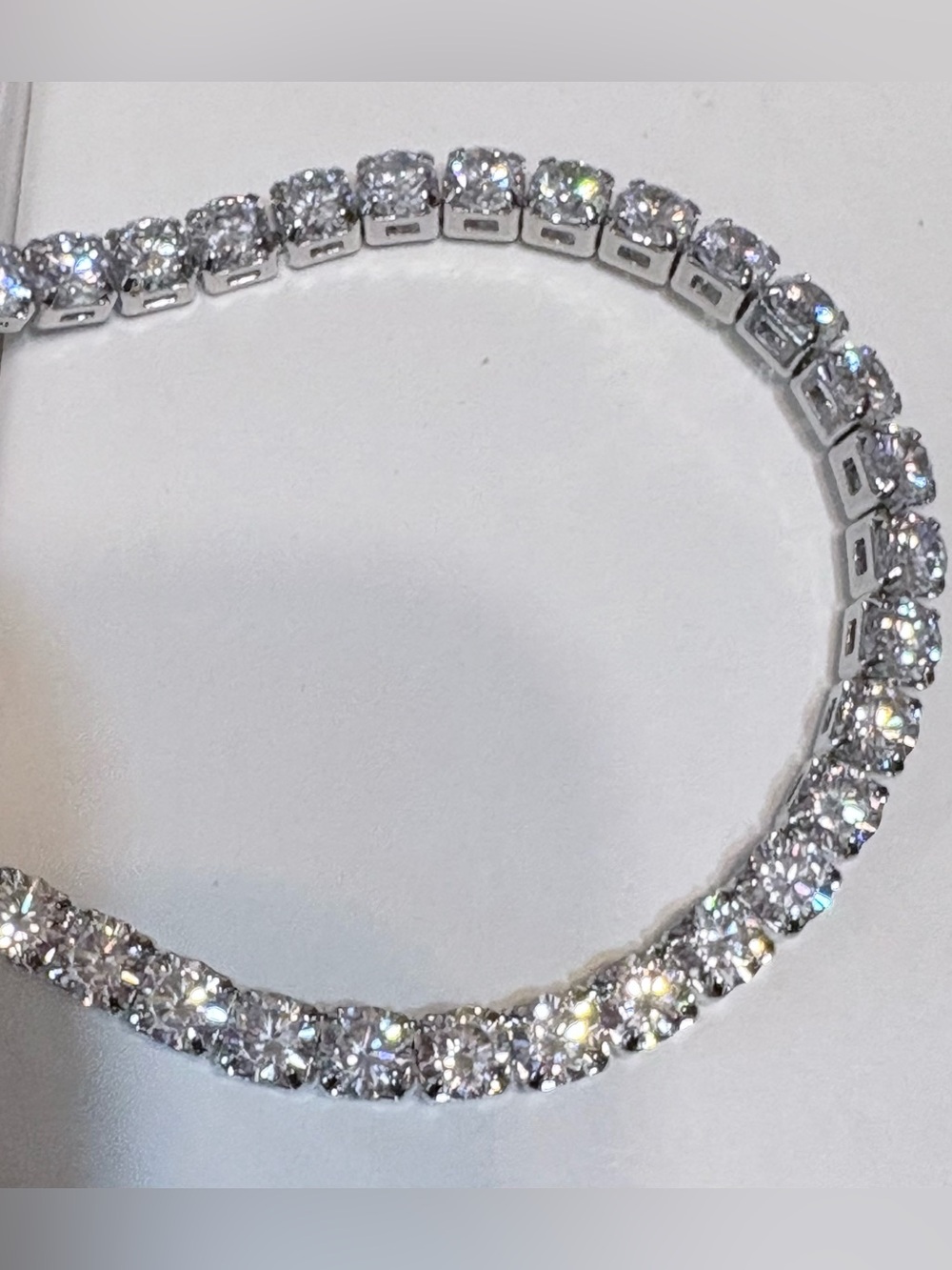 5 MM VVS1 Full Moissanite  Tennis Chain/ GRA Card   D color VVS1  21.65 i